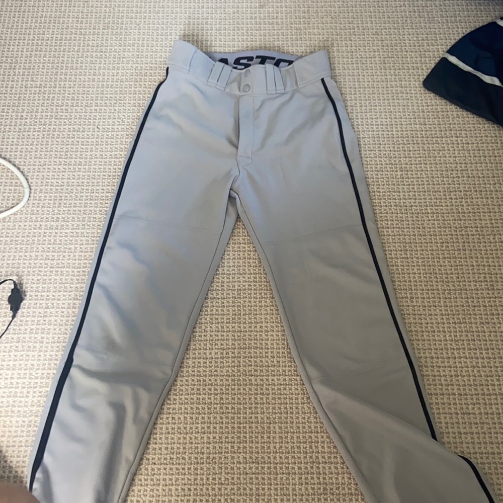 Easton Grey Baseball Pants w Black stripe